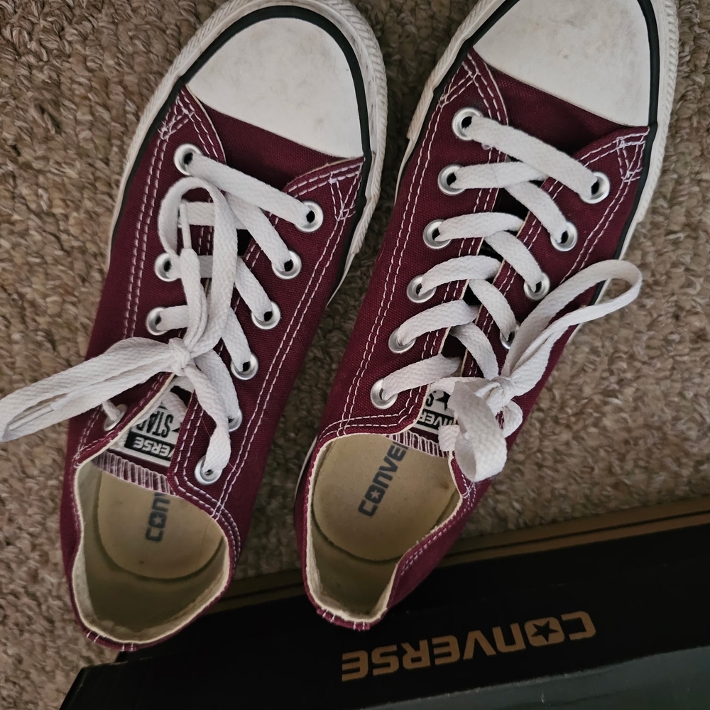 Converse Burgundy Low-Top Shoes